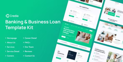 Credia Banking & Business Loan Elementor Template Kit