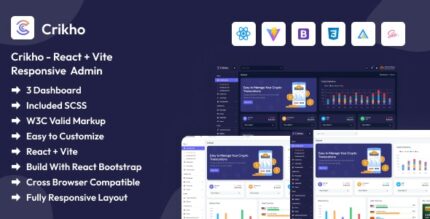 Crikho - React + Vite Responsive Admin Templates