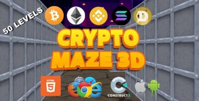 Crypto Maze 3D - Crypto Game - 3D Game - HTML5