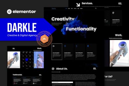 Darkle - Creative & Digital Agency Elementor Template Kit