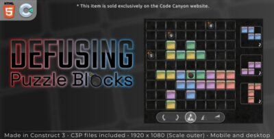 Defusing Puzzle Blocks - HTML5 Casual game