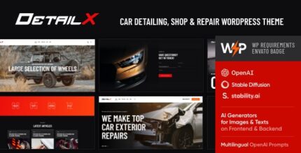 DetailX - Car Detailing, Shop & Repair WordPress Theme v1.10.0