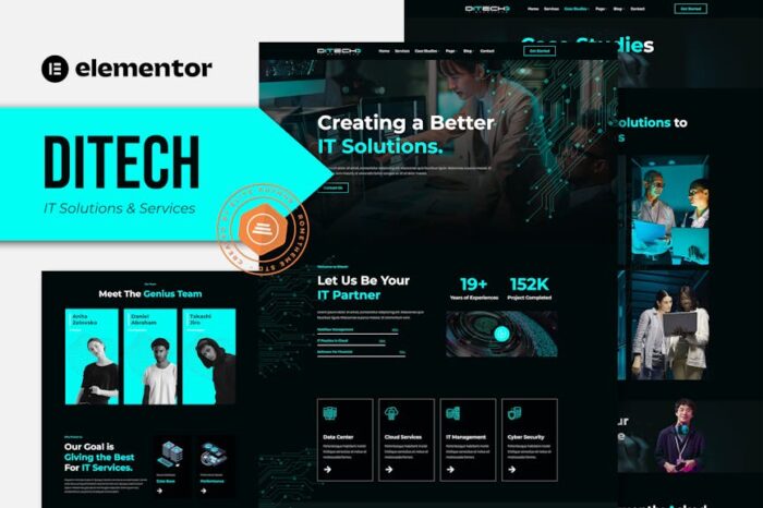 Ditech - IT Solutions & Services Company Elementor Template Kit