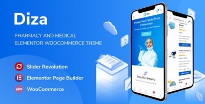 Diza - Pharmacy Store Elementor WooCommerce Theme v1.2.17