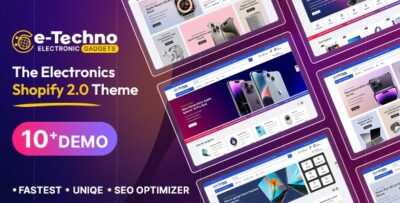 E-Techno - Electronics & Gadgets Multipurpose Shopify 2.0 Responsive Theme