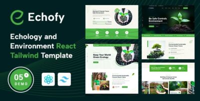 Echofy - Environment, Ecology & Solar Energy Animals React NextJS Template
