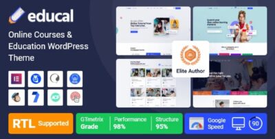 Educal – Online Courses & Education WordPress Theme V 1.0.5