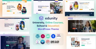 Edunity - University, Online Courses, School & Education WordPress Theme