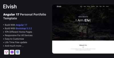 Elvish - Angular 17 Personal Portfolio Template