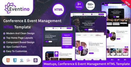 Eventino - Event, Meetup & Conference HTML Template