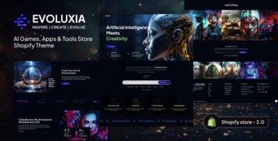 Evoluxia - AI Games, Apps & Tools Store Shopify Theme v1.0