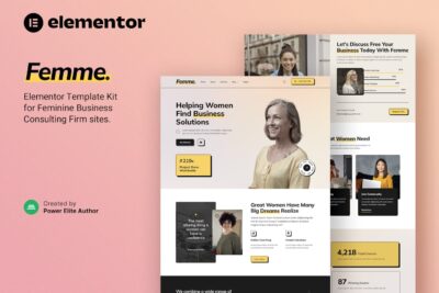 Femme - Feminine Business Consulting Elementor Template Kit