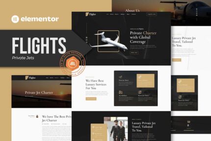 Flights - Private Jets Elementor Template Kit