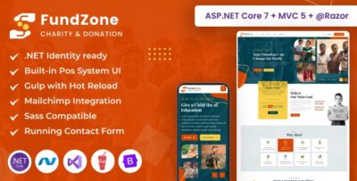 FundZone - Crowdfunding & Charity ASP.NET core MVC Template