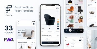 Funiq - Furniture eCommerce React Mobile App PWA