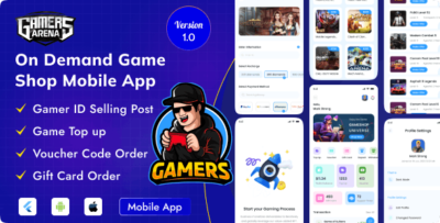 Gamers Arena - On Demand Game Shop Cross Platform Mobile Application