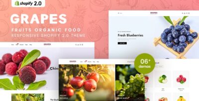 Grapes - Fruits Organic Food Responsive Shopify 2.0 Theme