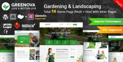 Greenova - Gardening & Landscaping WordPress Theme v2.3.5