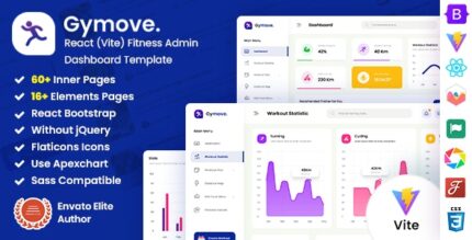 Gymove - React (Vite) Fitness Admin Dashboard Template