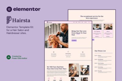 Hairsta – Hair Salon & Hairdresser Elementor Template Kit