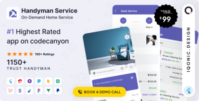 Handyman Service - Flutter On-Demand Home Services App with Complete Solution v11.7.0