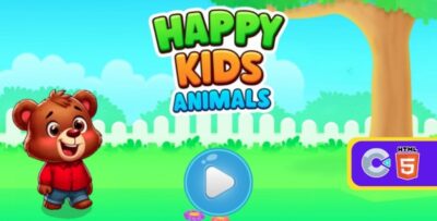 Happy Kids Animals - HTML5 GAME (Source Code C3p)