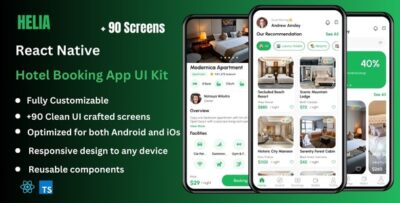 Helia - Hotel Booking React Native CLI App Ui Kit