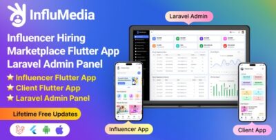 Influencer Hiring Marketplace Flutter App Laravel Admin Panel