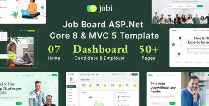 Jobi - Job Portal & Job Board ASP.Net Core 8 & MVC 5 Template