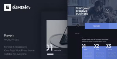 Kaven - Business One Page WordPress Theme V1.2
