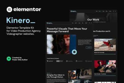 Kinerio – Video Production Agency Elementor Template Kit