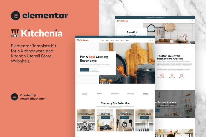 Kitchenia – Kitchenware & Cooking Utensils Store Template Kit