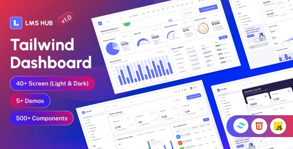 LMS Hub – Tailwind CSS Admin Dashboard HTML Template LMS Hub – Tailwind CSS Admin Dashboard HTML Template