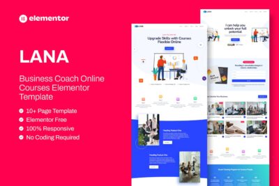 Lana - Business Coach Online Course Elementor Template Kit