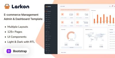 Larkon - Ecommerce Management Admin & Dashboard Template