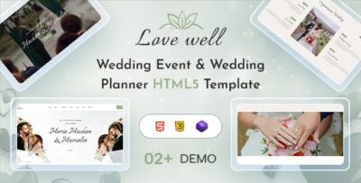 Lavewell – Wedding Planner and Photography HTML5 Template