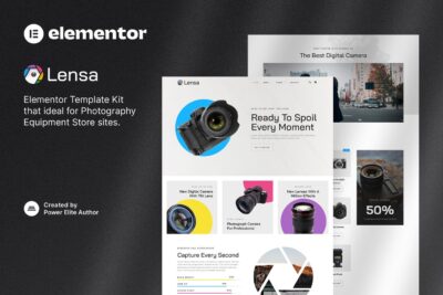 Lensa – Camera & Photography Equipment Store Elementor Template Kit