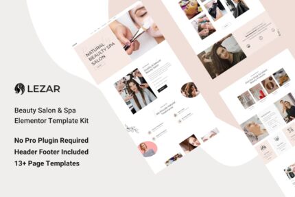 Lezar Beauty Salon & Spa Elementor Template Kit