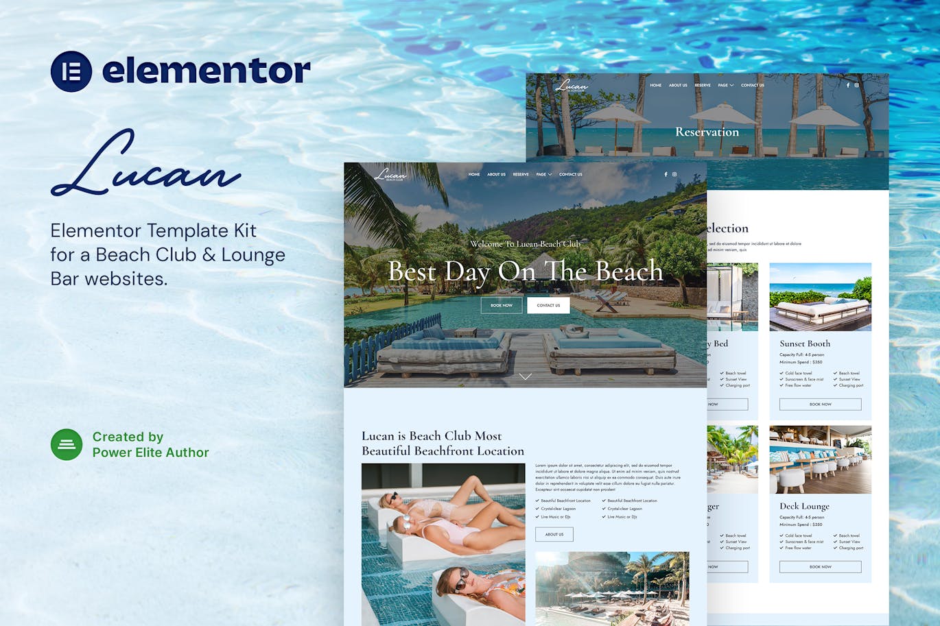 Lucan - Beach Club & Lounge Bar Elementor Template Kit Lucan - Beach Club & Lounge Bar Elementor Template Kit