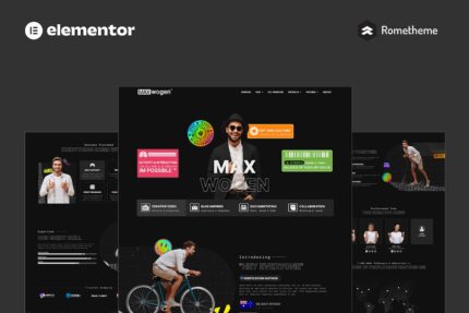 MAX - Content Creator Elementor Pro Full Site Template Kit