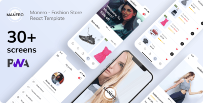 Manero - Fashion eCommerce React Mobile App PWA