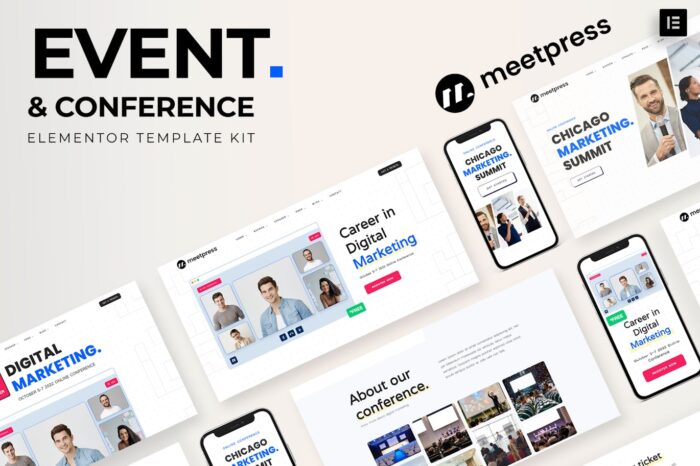 Meetpress - Event & Conference Elementor Template Kit