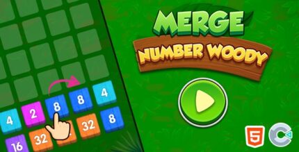 Merge Number Woody - Html5 (Construct3)