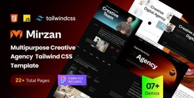 Mirzan - Multipurpose Creative Agency & Marketing Tailwind CSS Template