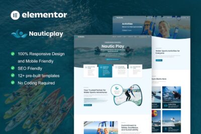 NauticPlay - Water Sports & Surfing Elementor Pro Template Kit