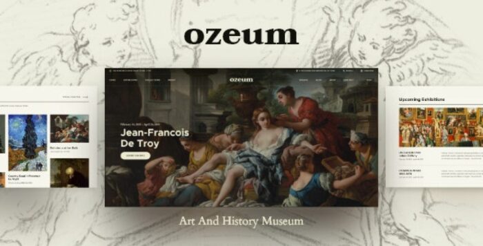 Ozeum Modern Art Gallery and Creative Online Museum WordPress Theme +RTL v1.1.1