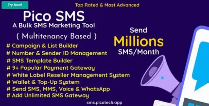 PicoSMS - A Bulk SMS Marketing Tool - NULLED v5.6