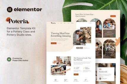 Poteria – Pottery Class & Studio Elementor Template Kit