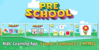 Pre School v1 Game (Construct 3 C3P HTML5) Educational Game