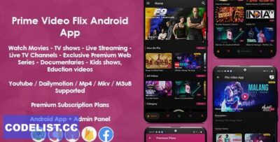 Prime Video Flix App - Movies - Shows - Live Streaming - TV - Web Series - Premium Subscription Plan v8.2